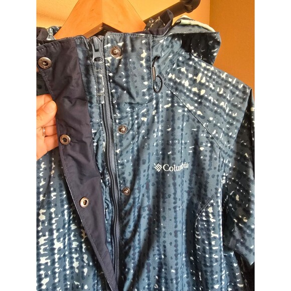 Columbia Omni Tech Waterproof Hooded Full Zip Coat Jacket Womens size Large - Picture 2 of 9